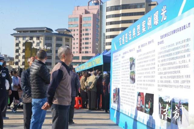 市民參觀交通安全知識(shí)圖片展。張曉欣 攝